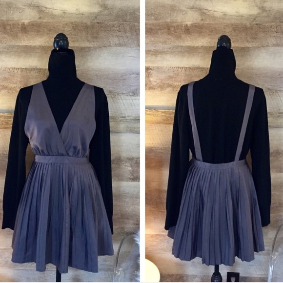 Dresses & Skirts - ❌SOLD❌Silver Pleated Jumpsuit Dress